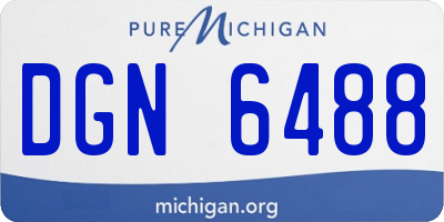 MI license plate DGN6488