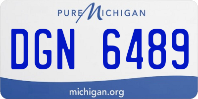 MI license plate DGN6489