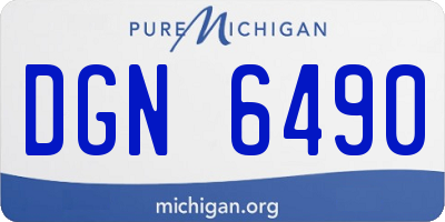 MI license plate DGN6490