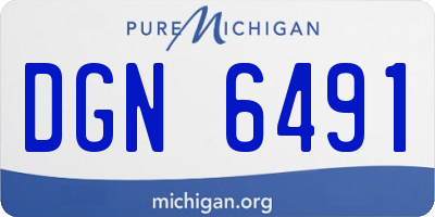 MI license plate DGN6491