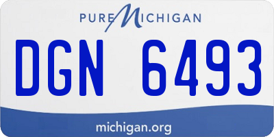 MI license plate DGN6493