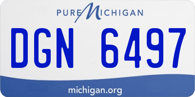 MI license plate DGN6497