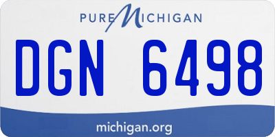 MI license plate DGN6498