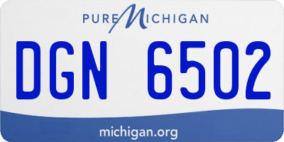 MI license plate DGN6502