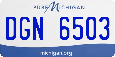 MI license plate DGN6503