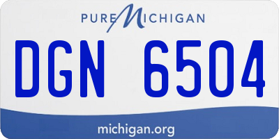 MI license plate DGN6504