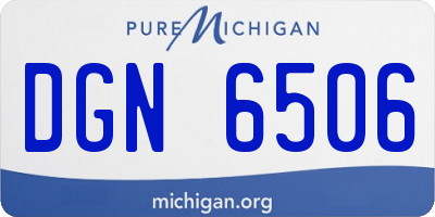 MI license plate DGN6506