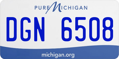 MI license plate DGN6508