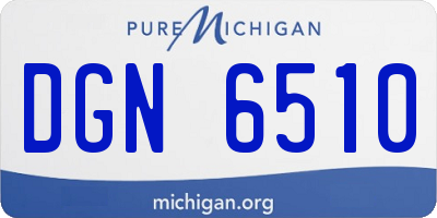 MI license plate DGN6510