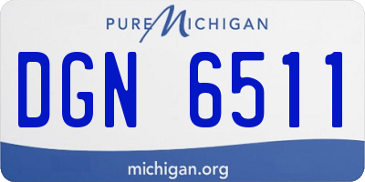 MI license plate DGN6511