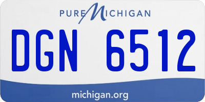 MI license plate DGN6512