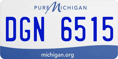 MI license plate DGN6515