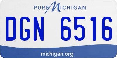 MI license plate DGN6516