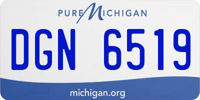 MI license plate DGN6519
