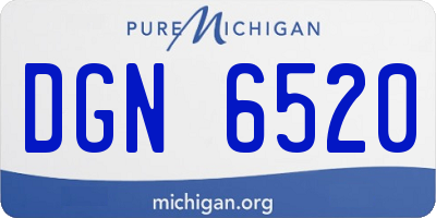 MI license plate DGN6520
