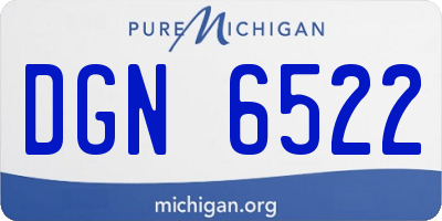 MI license plate DGN6522