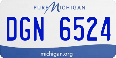 MI license plate DGN6524