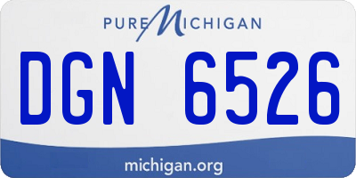 MI license plate DGN6526