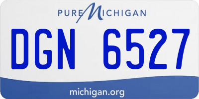 MI license plate DGN6527