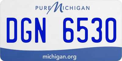 MI license plate DGN6530