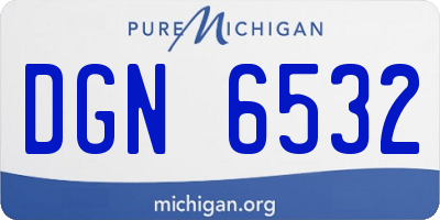 MI license plate DGN6532
