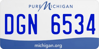 MI license plate DGN6534