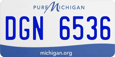 MI license plate DGN6536