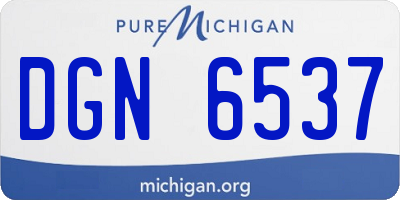 MI license plate DGN6537