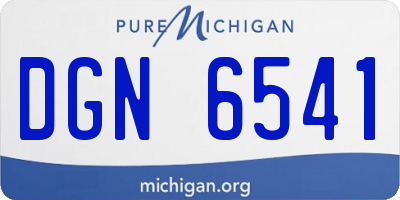 MI license plate DGN6541