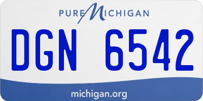 MI license plate DGN6542