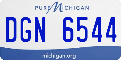 MI license plate DGN6544