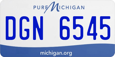 MI license plate DGN6545