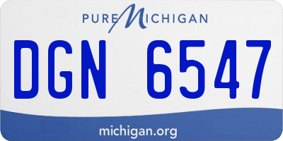 MI license plate DGN6547