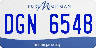 MI license plate DGN6548