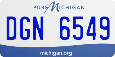 MI license plate DGN6549