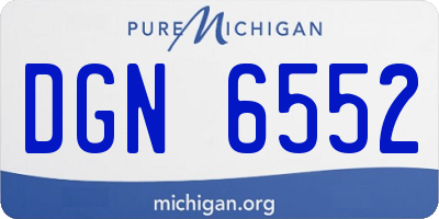 MI license plate DGN6552