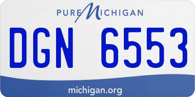 MI license plate DGN6553