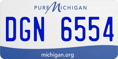 MI license plate DGN6554