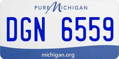 MI license plate DGN6559