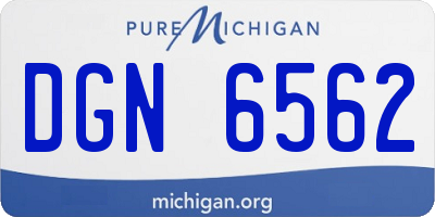 MI license plate DGN6562