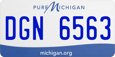 MI license plate DGN6563