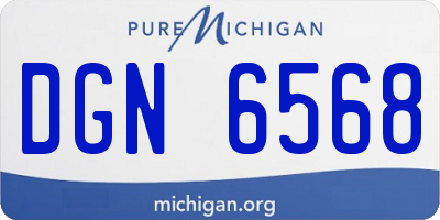 MI license plate DGN6568