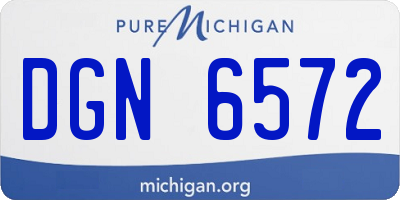 MI license plate DGN6572