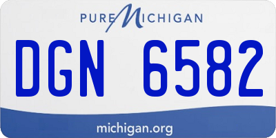 MI license plate DGN6582