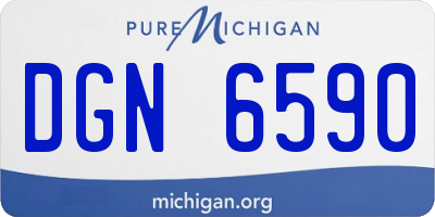 MI license plate DGN6590