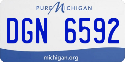 MI license plate DGN6592