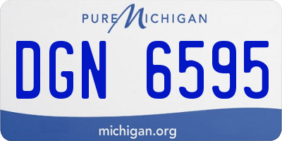 MI license plate DGN6595