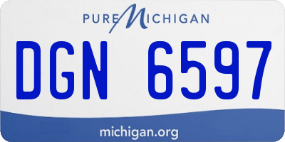 MI license plate DGN6597