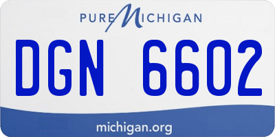 MI license plate DGN6602