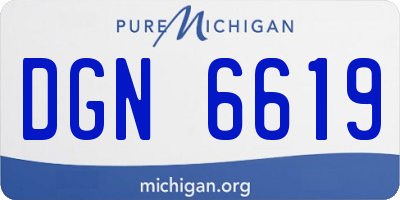MI license plate DGN6619